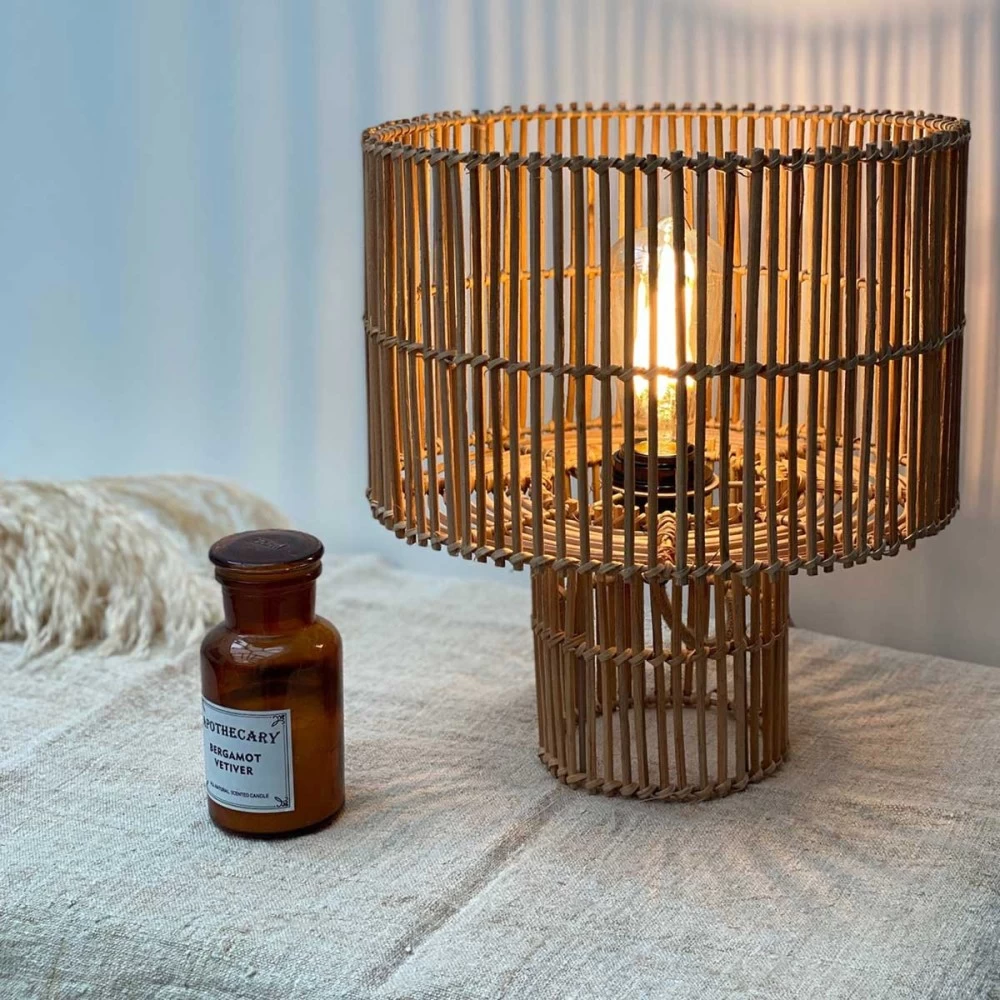 Lampe à Poser Naturelle En Rotin Marron 9 Lampe à Poser Naturelle En Rotin Marron – Image 7