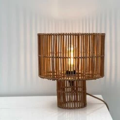 Lampe à Poser Naturelle En Rotin Marron 17 Lampe à Poser Naturelle En Rotin Marron -Décor Soldes lampe a poser naturelle rotin 7