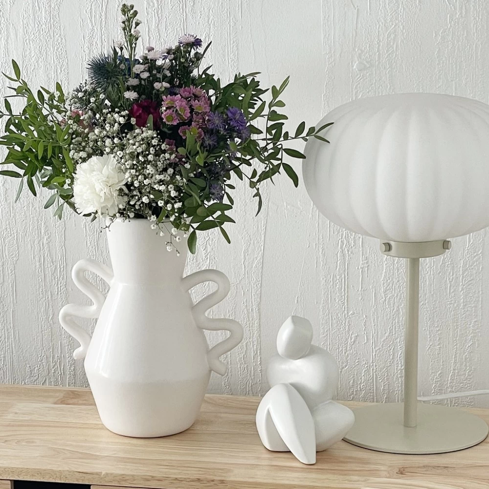 Lampe à Poser Opaline H37cm 4 Lampe à Poser Opaline H37cm – Image 2