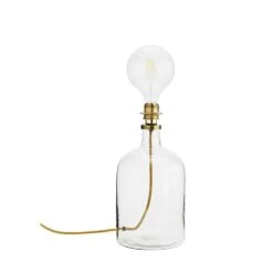 Lampe à Poser En Verre Transparent Et Raphia - Mme Stoltz -Décor Soldes lampe a poser verre et raphia mme stoltz 2