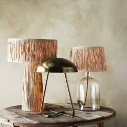 Lampe à Poser En Verre Transparent Et Raphia - Mme Stoltz -Décor Soldes lampe a poser verre et raphia mme stoltz 3