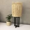 Lampe à Poser XL Avec Abat-jour En Raphia Fait Main - Hauteur 65 Cm -Décor Soldes lampe a poser xl raphia fait main