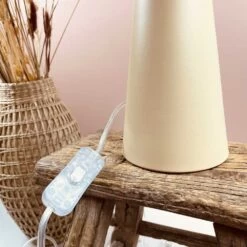 Lampe Dôme Paul Métal écru Mat Hauteur 50cm -Décor Soldes lampe dome paul metal ecru mat hauteur 50cm 2