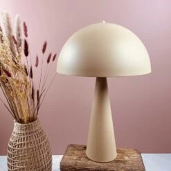 Lampe Dôme Paul Métal écru Mat Hauteur 50cm