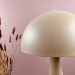 Lampe Dôme Paul Métal écru Mat Hauteur 50cm -Décor Soldes lampe dome paul metal ecru mat hauteur 50cm 3