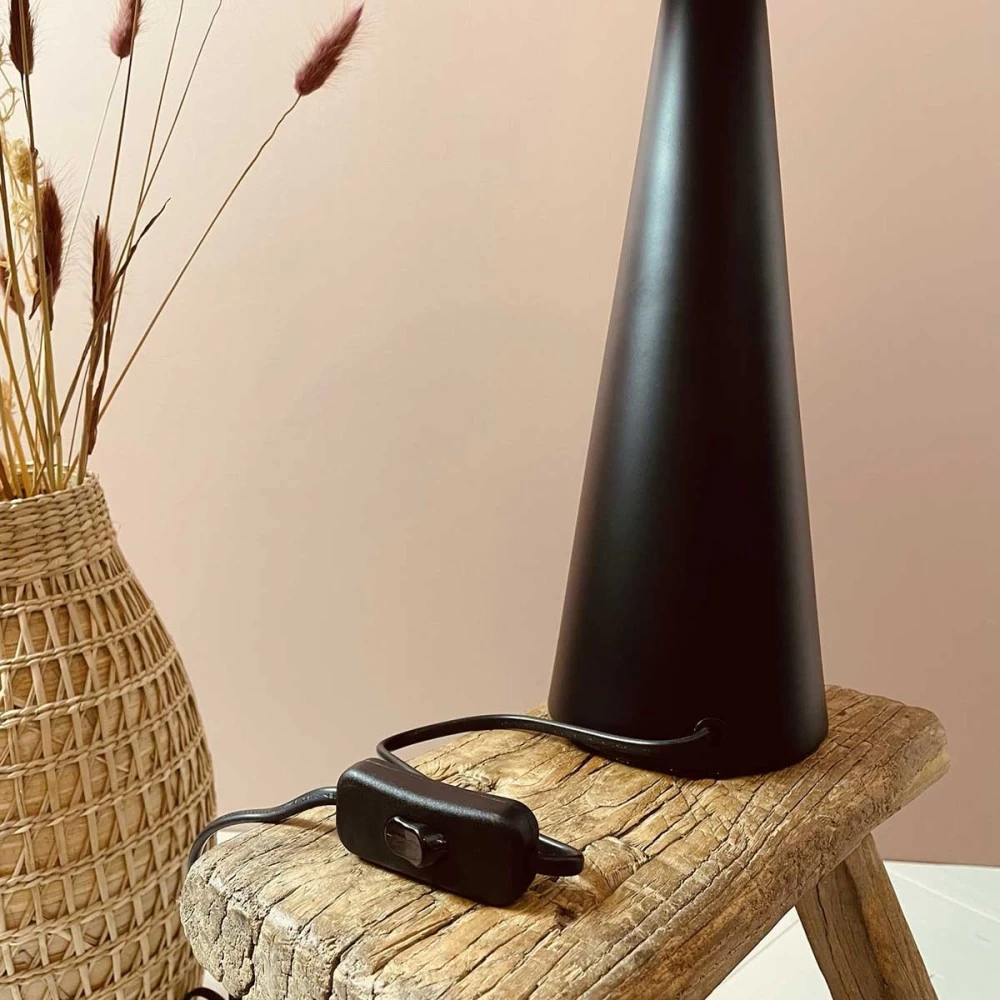 Lampe Dôme Paul Métal Noir Mat Hauteur 50cm 6 Lampe Dôme Paul Métal Noir Mat Hauteur 50cm – Image 4