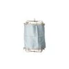 Lanterne Thaïlandaise Suspendue Bambou Et Tissu Lin Bleu Clair - 2 Tailles -Décor Soldes lanterne thailandaise bambou lin bleu clair