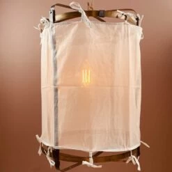 Lanterne Thaïlandaise Métal Et Tissu Beige Uni L 13 Lanterne Thaïlandaise Métal Et Tissu Beige Uni L -Décor Soldes lanterne thailandaise metal et tissu beige uni l 3