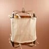 Lanterne Thaïlandaise Métal Et Tissu Beige Uni M -Décor Soldes lanterne thailandaise metal et tissu beige uni m