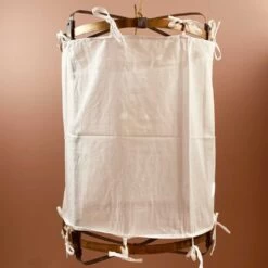 Lanterne Thaïlandaise Métal Et Tissu Blanc Uni L