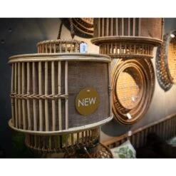 Lanterne XL à Poser Ou Suspendre En Rotin Et Jute H. 40 Cm -Décor Soldes lanterne xl poser ou suspendre rotin et jute 2