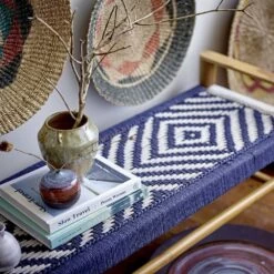 Lot De 2 Plateaux En Jute Motif Ethnique Bloomingville -Décor Soldes lot de 2 plateaux ethnique bloomingville 2