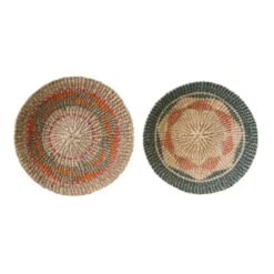 Lot De 2 Plateaux En Jute Motif Ethnique Bloomingville