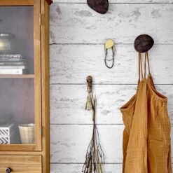 Décor Soldes -Décor Soldes lot de 3 pateres forme organique en alu finition laiton bloomingville 1