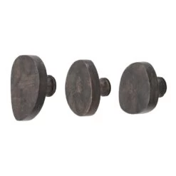 Lot De 3 Patères Forme Organique En Manguier Brun - Bloomingville