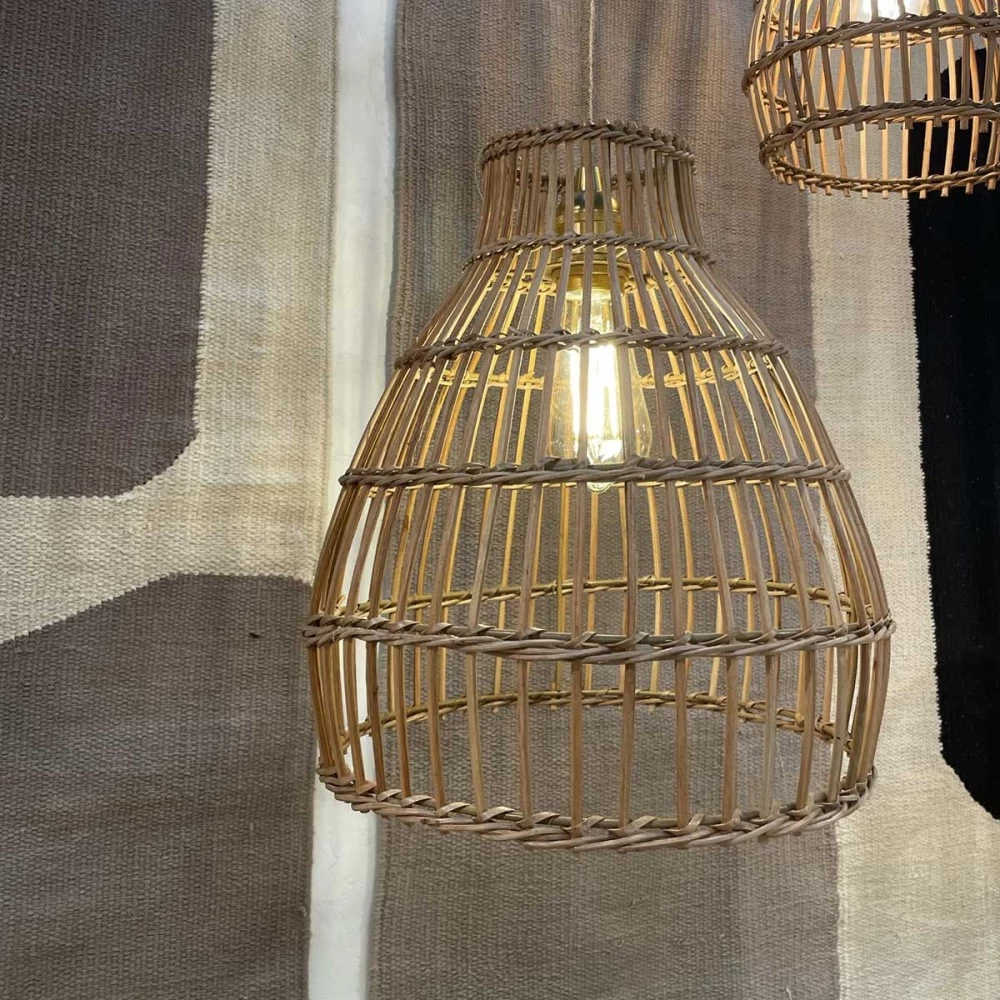 Abat Jour Pour Luminaire Naturel Sofia En Rotin Naturel Forme Nasse Marron 4 Abat Jour Pour Luminaire Naturel Sofia En Rotin Naturel Forme Nasse Marron – Image 2