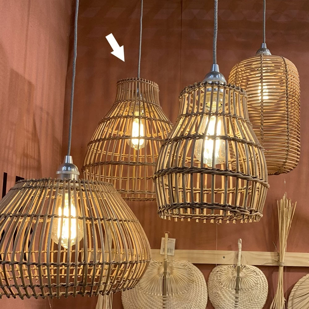 Abat Jour Pour Luminaire Naturel Sofia En Rotin Naturel Forme Nasse Marron 8 Abat Jour Pour Luminaire Naturel Sofia En Rotin Naturel Forme Nasse Marron – Image 6