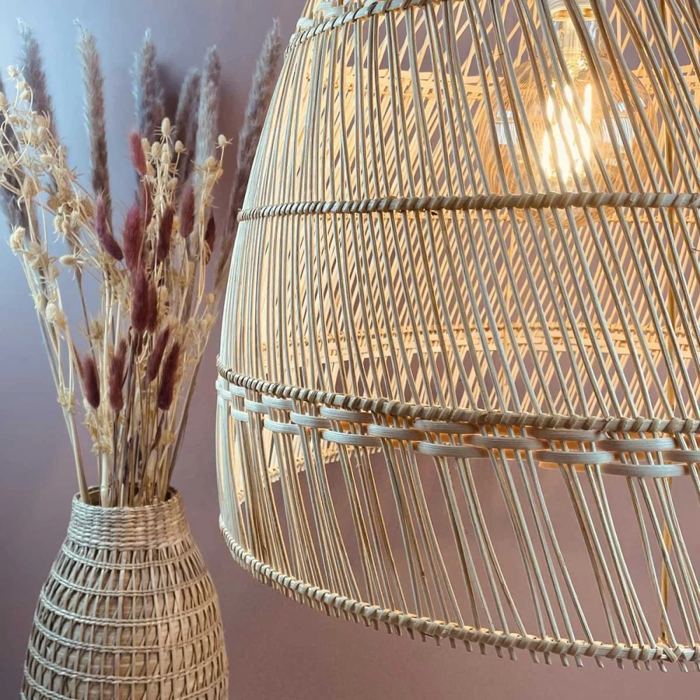 Abat Jour Pour Lampe En Rotin Naturel Laura Version XXL 4 Abat Jour Pour Lampe En Rotin Naturel Laura Version XXL – Image 2