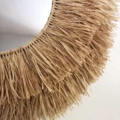 Miroir En Raphia XL Fait Main En Fibre Naturelle Avec Franges 10 Miroir En Raphia XL Fait Main En Fibre Naturelle Avec Franges -Décor Soldes miroir en raphia xl avec franges 3