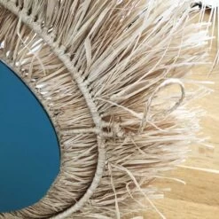 Miroir En Raphia XL Fait Main En Fibre Naturelle Avec Franges 11 Miroir En Raphia XL Fait Main En Fibre Naturelle Avec Franges -Décor Soldes miroir en raphia xl avec franges 4