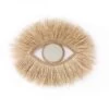 Miroir Oeil En Raphia XL 75 Cm En Fibre Naturelle Avec Franges -Décor Soldes miroir oeil raphia fibre naturelle avec franges