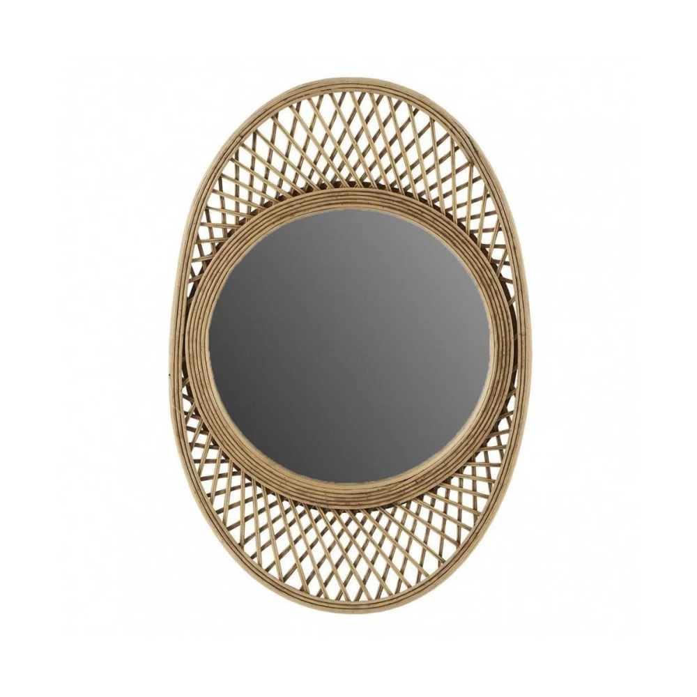 Miroir Ovale Lune Avec Cadre Bambou Naturel 3 Miroir Ovale Lune Avec Cadre Bambou Naturel