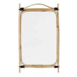 Miroir Rectangulaire Avec Cadre Bambou Naturel