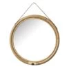 Miroir Rond Bolivia Cadre Rotin Sangle Cuir L -Décor Soldes miroir rond bolivia cadre rotin sangle cuir l