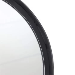 Grand Miroir XL Rond En Métal Noir Mat Diamètre 50cm -Décor Soldes miroir xl rond metal noir mat 50cm 2