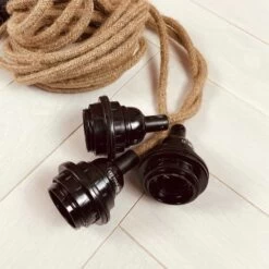 Monture 3 Cordes E27 Avec Douilles Thermoplastiques Noires Et Fil Corde 14 Monture 3 Cordes E27 Avec Douilles Thermoplastiques Noires Et Fil Corde -Décor Soldes monture 3 cordes e27 avec douilles noires et fil corde 5