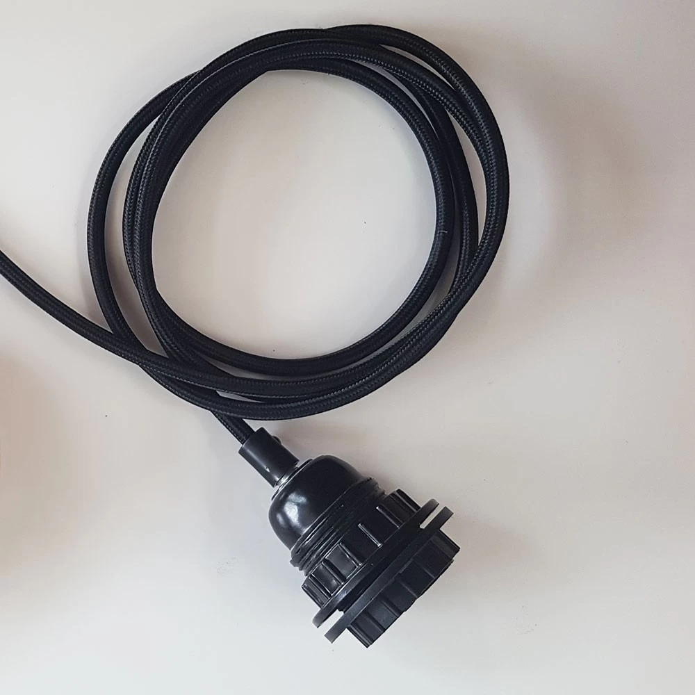 Monture Avec Douille Thermoplastique Noir Et Cordon Tissu Assorti 4 Monture Avec Douille Thermoplastique Noir Et Cordon Tissu Assorti – Image 2