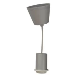 Monture PVC E27 Pour Luminaire Coloris Gris Clair - Suspension