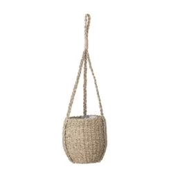 Panier Cache Pot à Suspendre Avec Corde En Herbes De Mer -Décor Soldes panier cache pot a suspendre avec corde 1