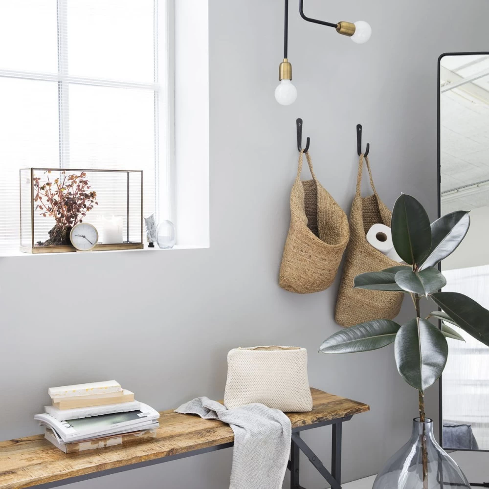 Panier De Rangement Mira Suspendu En Chanvre Naturel Avec Anse - Taille L 6 Panier De Rangement Mira Suspendu En Chanvre Naturel Avec Anse - Taille L – Image 4