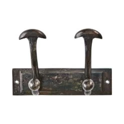 Patère - 2 Crochets En Aluminium Coloris Bronze