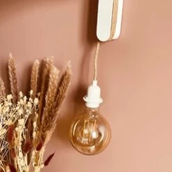 Patère En Bois Mdf Blanc Pour Baladeuse - Opjet -Décor Soldes patere en metal blanche pour baladeuse opjet 2