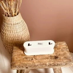 Patère En Bois Mdf Blanc Pour Baladeuse - Opjet -Décor Soldes patere en metal blanche pour baladeuse opjet 3