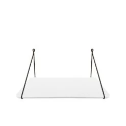 Petite étagère Murale Avec Tablette Blanche Et Structure Métal Noir MINI BABOU
