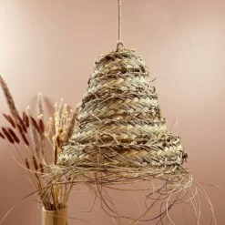 Abat Jour Pour Lampe Marocaine Doum Ajourée 13 Abat Jour Pour Lampe Marocaine Doum Ajourée -Décor Soldes petite suspension doum ajouree 3