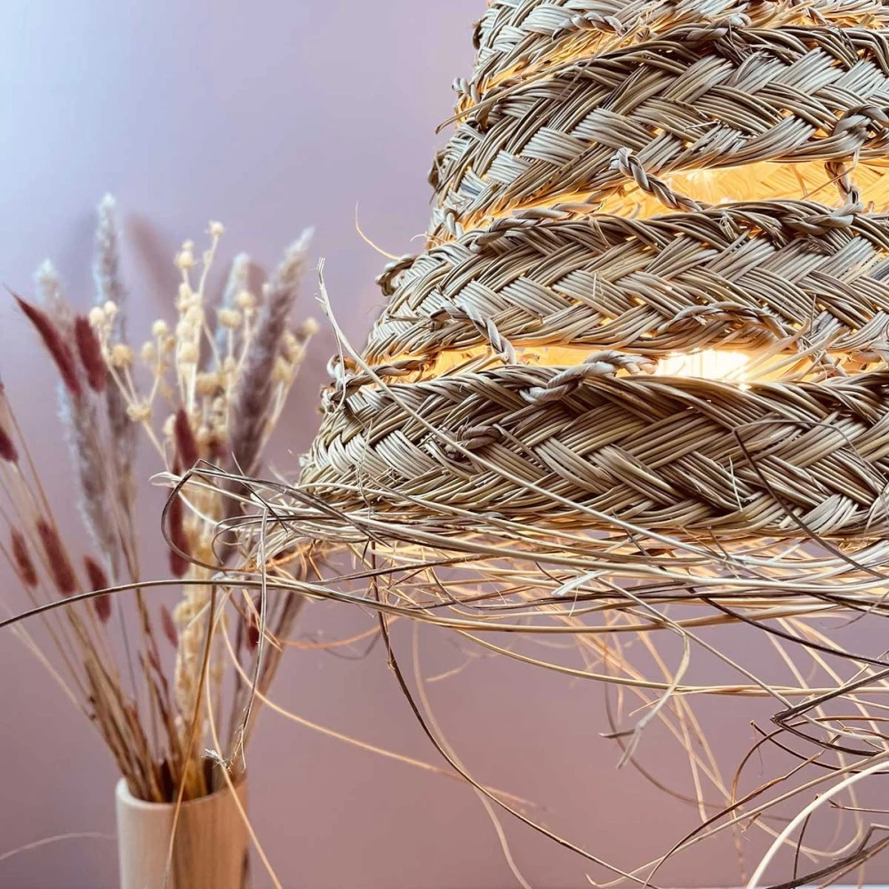 Abat Jour Pour Lampe Marocaine Doum Ajourée 7 Abat Jour Pour Lampe Marocaine Doum Ajourée – Image 5