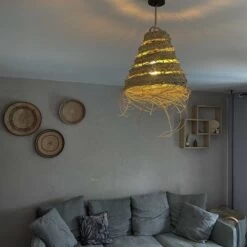 Abat Jour Pour Lampe Marocaine Doum Ajourée 16 Abat Jour Pour Lampe Marocaine Doum Ajourée -Décor Soldes petite suspension doum ajouree 6