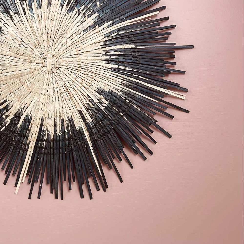 Plateau - Décoration Murale Naturelle Soleil Noir D50cm 4 Plateau - Décoration Murale Naturelle Soleil Noir D50cm – Image 2