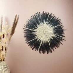 Plateau - Décoration Murale Naturelle Soleil Noir D50cm