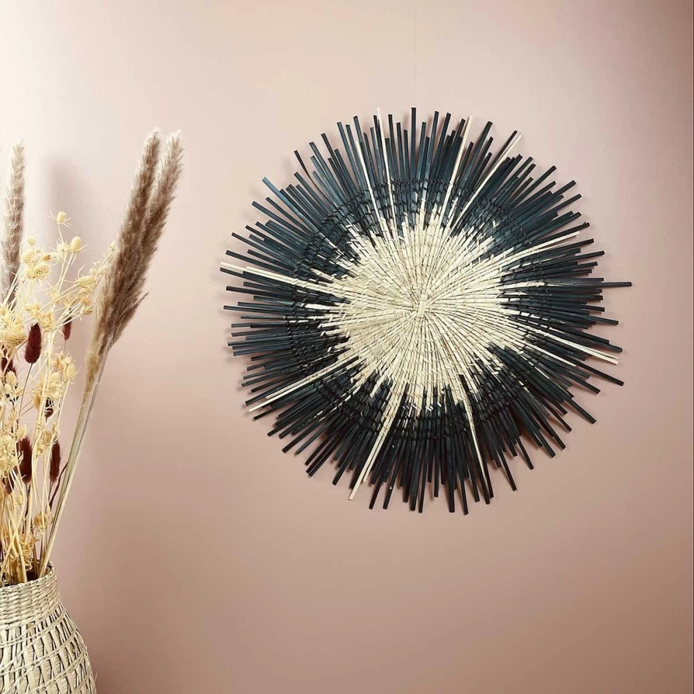 Plateau - Décoration Murale Naturelle Soleil Noir D50cm 3 Plateau - Décoration Murale Naturelle Soleil Noir D50cm