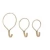 Set De 3 Crochets Muraux Naturels En Canne Coloris Clair -Décor Soldes set 3 crochets muraux naturels canne coloris clair