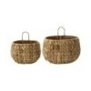 Set De 2 Paniers Naturels Avec Petite Anse à Suspendre Ou Poser -Décor Soldes set de 2 paniers naturels avec petite anse