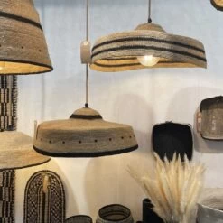 Abat Jour Pour Luminaire En Herbier à Rayures - Opjet Paris -Décor Soldes suspension abat jour en herbier a rayures opjet paris 2