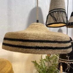 Abat Jour Pour Luminaire En Herbier à Rayures - Opjet Paris -Décor Soldes suspension abat jour en herbier a rayures opjet paris 3