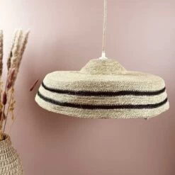 Abat Jour Pour Luminaire En Herbier à Rayures - Opjet Paris -Décor Soldes suspension abat jour en herbier a rayures opjet paris 6