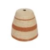 Abat Jour Pour Lustre En Herbier à Rayures Terracotta - Opjet Paris -Décor Soldes suspension abat jour en herbier a rayures terracotta opjet paris